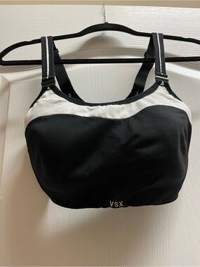 VSX Black and White High-Support Sports Bra